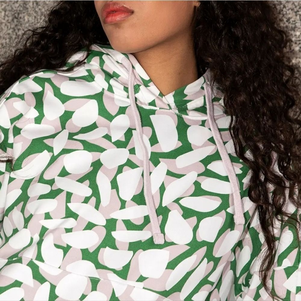 SKFK Skunkfunk Adi Big Petals Pink Green Hoodie - Picture 15 of 16